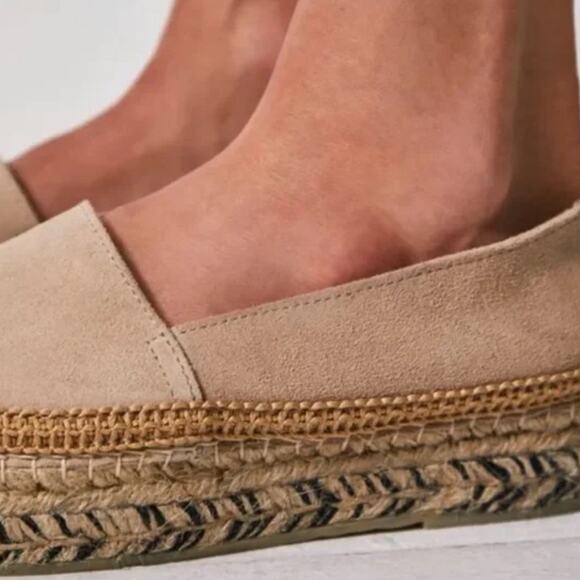 New! Free People Eden Double Stack Espadrilles - Size US 7.5 / EU 38 - Picture 2 of 12